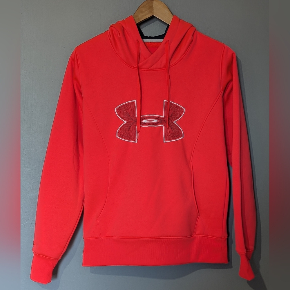 Under Armour Cold Gear Storm Water Resistant Women's Small Neon Pink Hoodie